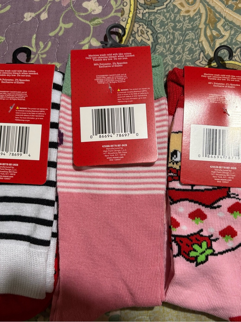 Strawberry Shortcake Pink Women's Socks - Pack - Picture 2 of 2